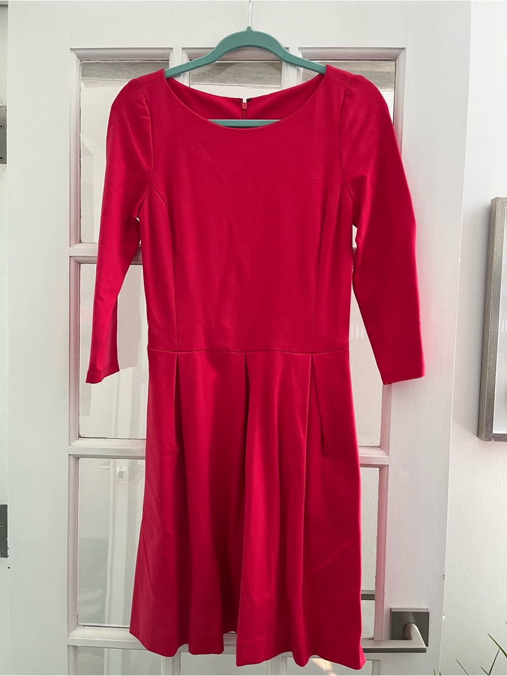 Banana Republic Bright Pink Fit-and-Flare Dress